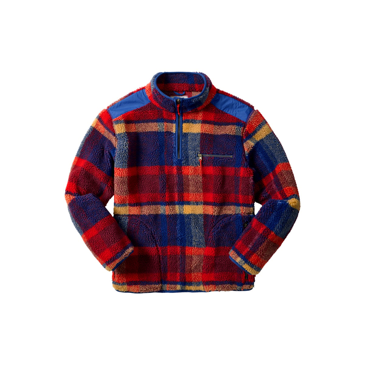 Sweat Col Cheminée Polaire à Carreaux multicolore, JOE BROWNS
