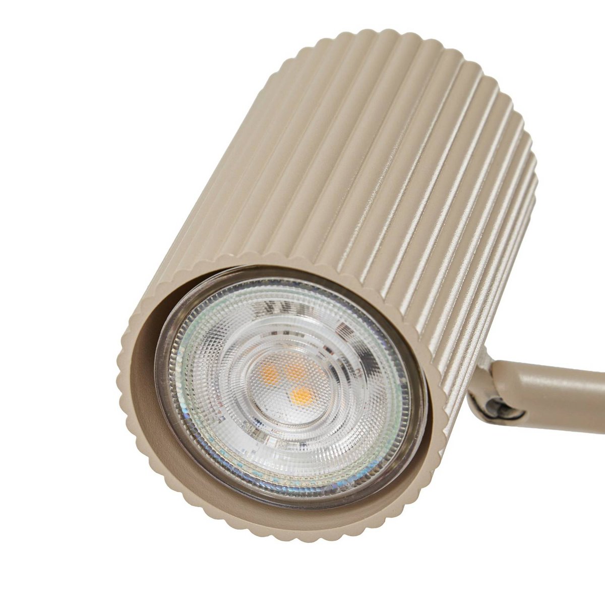 Lampadaire en métal moderne, Kardis beige, LINDBY