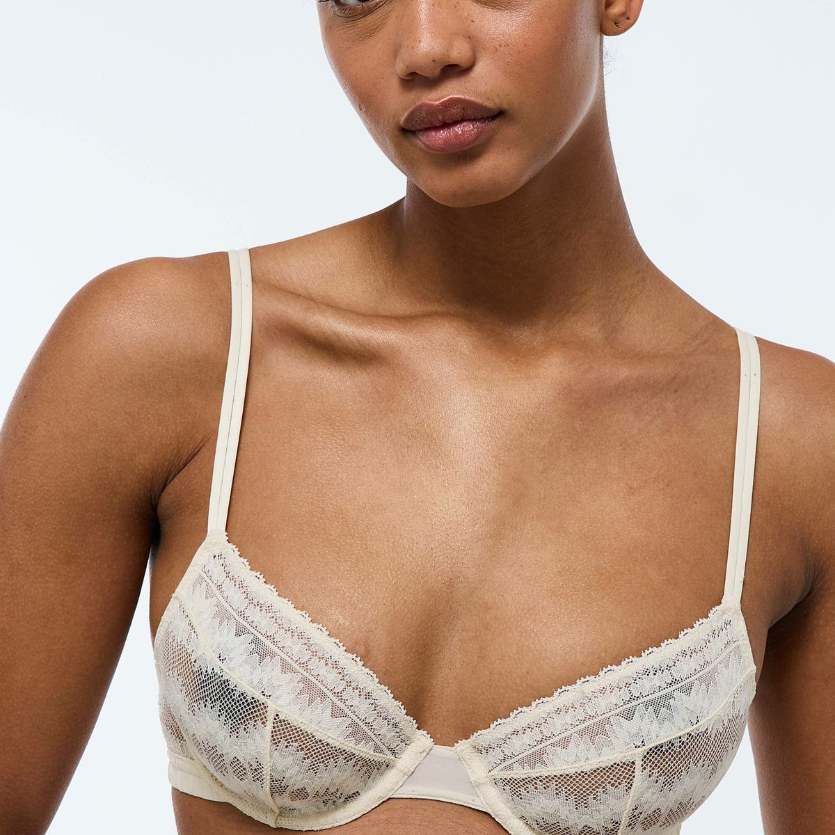 Soutien-gorge corbeille balconnet IMANY en dentelle shantung, MONOPRIX