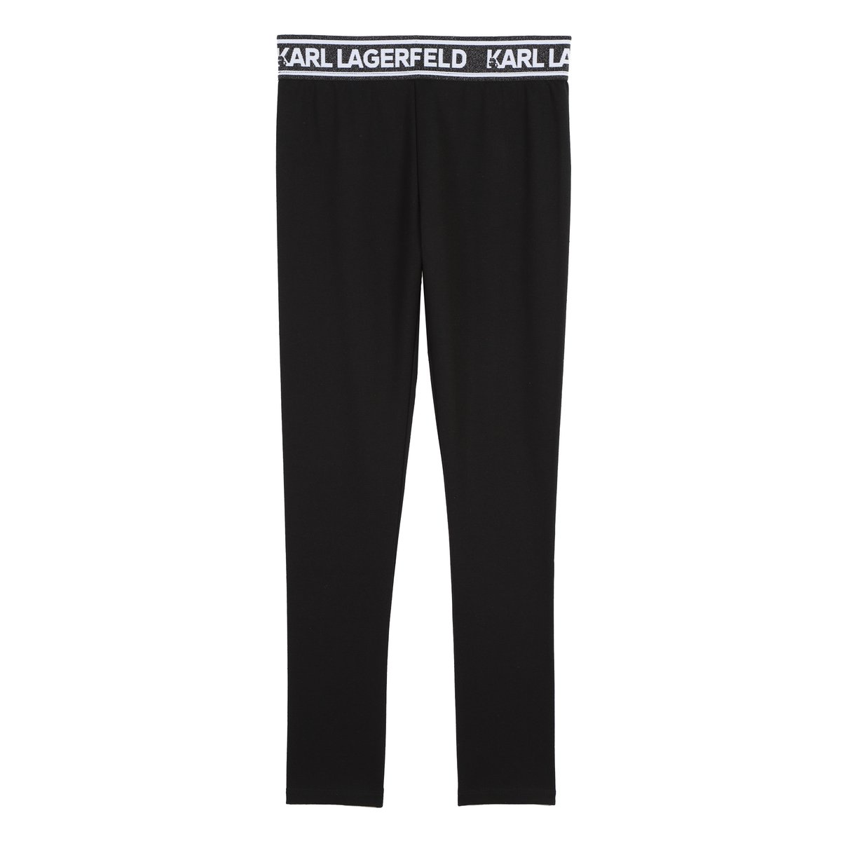 Legging avec taille métallisée black, KARL LAGERFELD KIDS