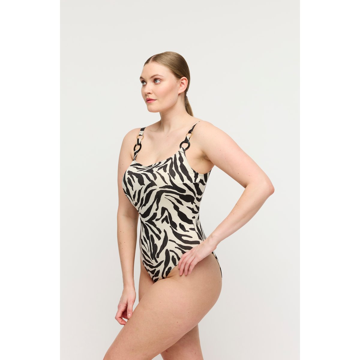 Maillot 1 pièce rembourré sans arm DALICE noir - sauvage shine, PRIMADONNA