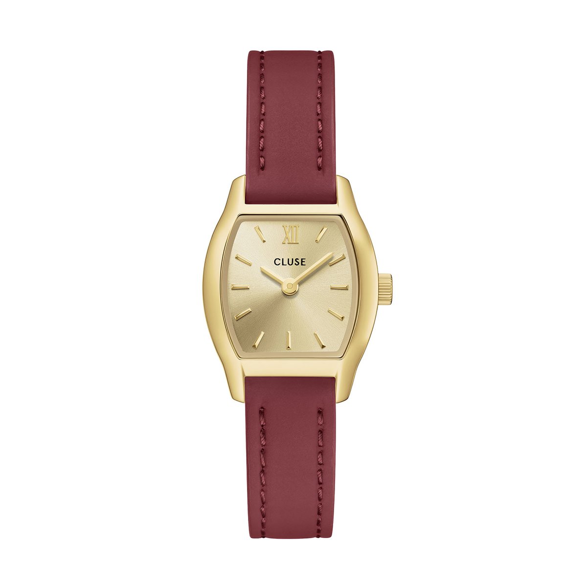Montre Analogique TONNETTE MINI doré doré bordeaux, CLUSE