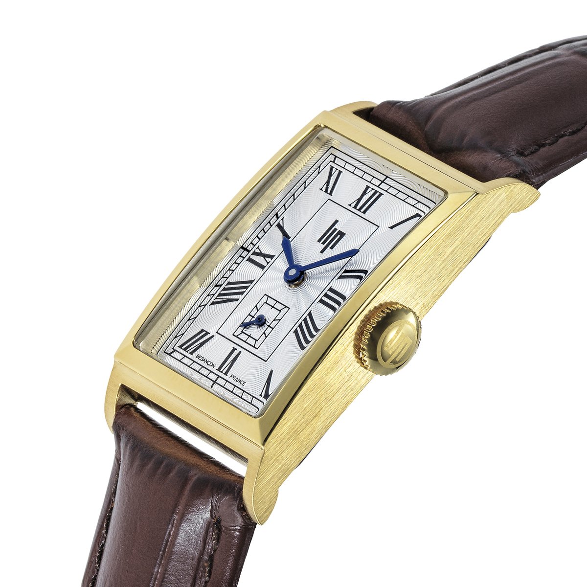 Montre Analogique  CHURCHILL doré argenté marron, LIP