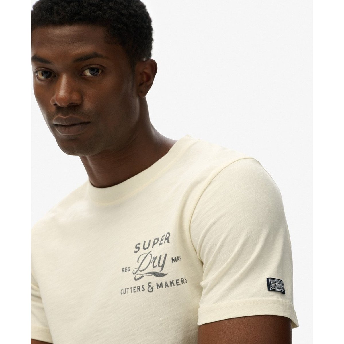 T-shirt décontracté Cutters And Makers blanc cassé, SUPERDRY