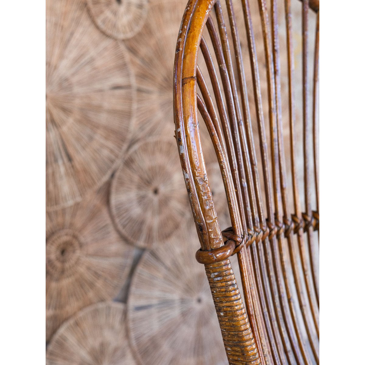 Paire de chaises en osier Claude N°1571 - Bon état beige, DEBONGOUT
