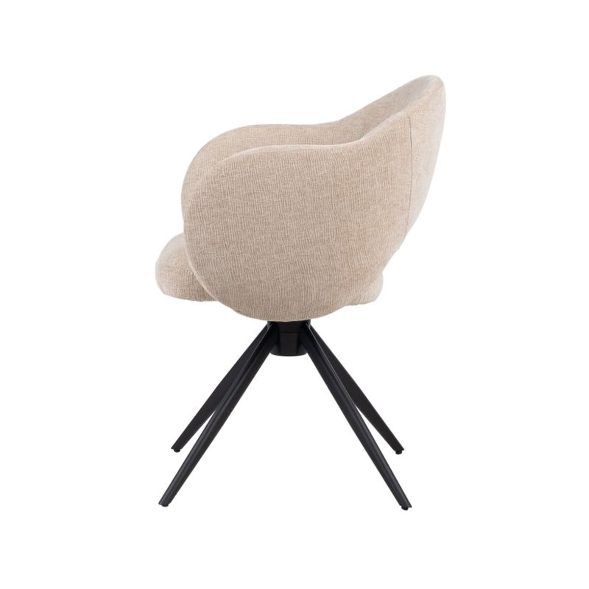 Chaise pivotante tissu sable, ZAGO