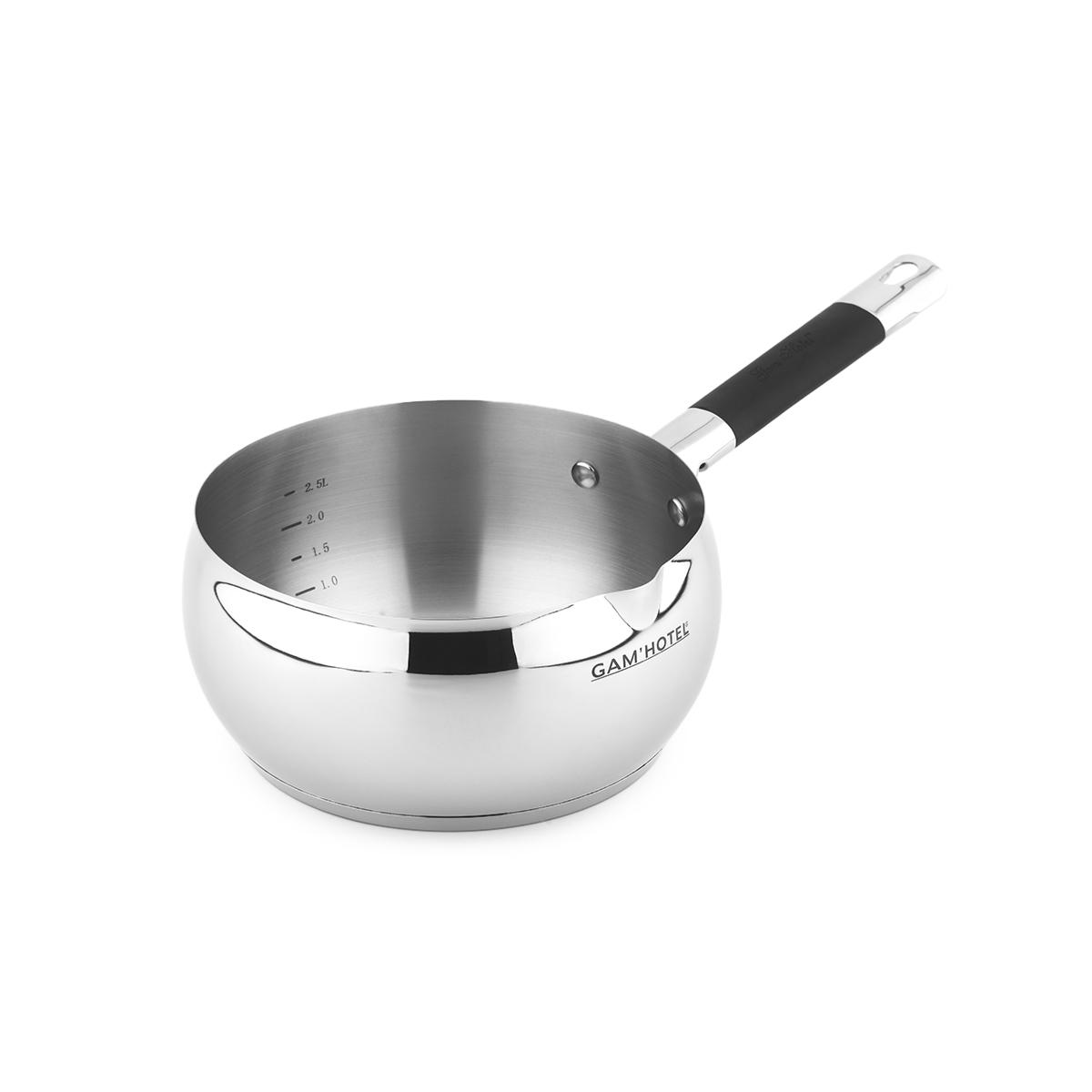4 Casseroles 14/16/18/20cm - Inox induction couleur unique, GAM HOTEL