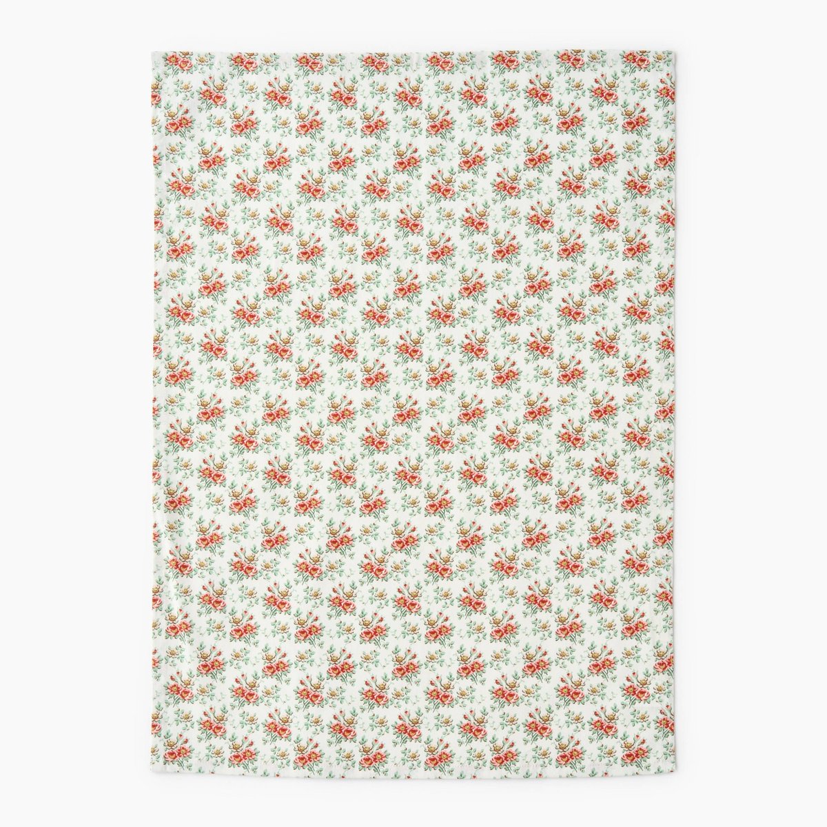 Torchon imprimé toile de Jouy, 50x70cm 100% coton recyclé off white, MONOPRIX