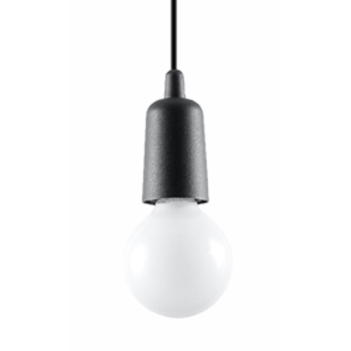 Suspension PVC Noir E27 1 Diego noir, EDEN