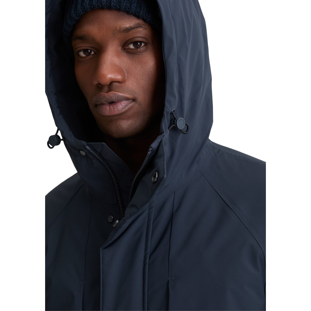 Veste à capuche MOP x Function en matériau Performance imperméable bleu foncé, MARC O'POLO