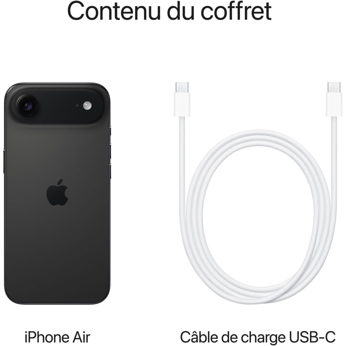 Smartphone iPhone Air Noir sidéral 512Go couleur unique, APPLE