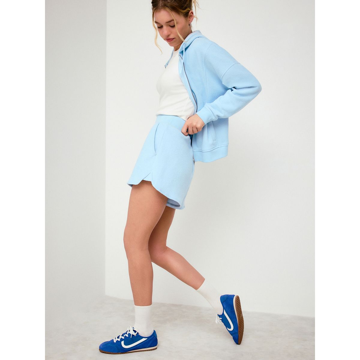 Short en tissu éponge bleu, NEXT