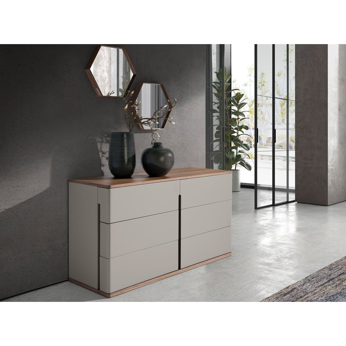 Commode en bois et noyer gris | noyer, ANGEL CERDA