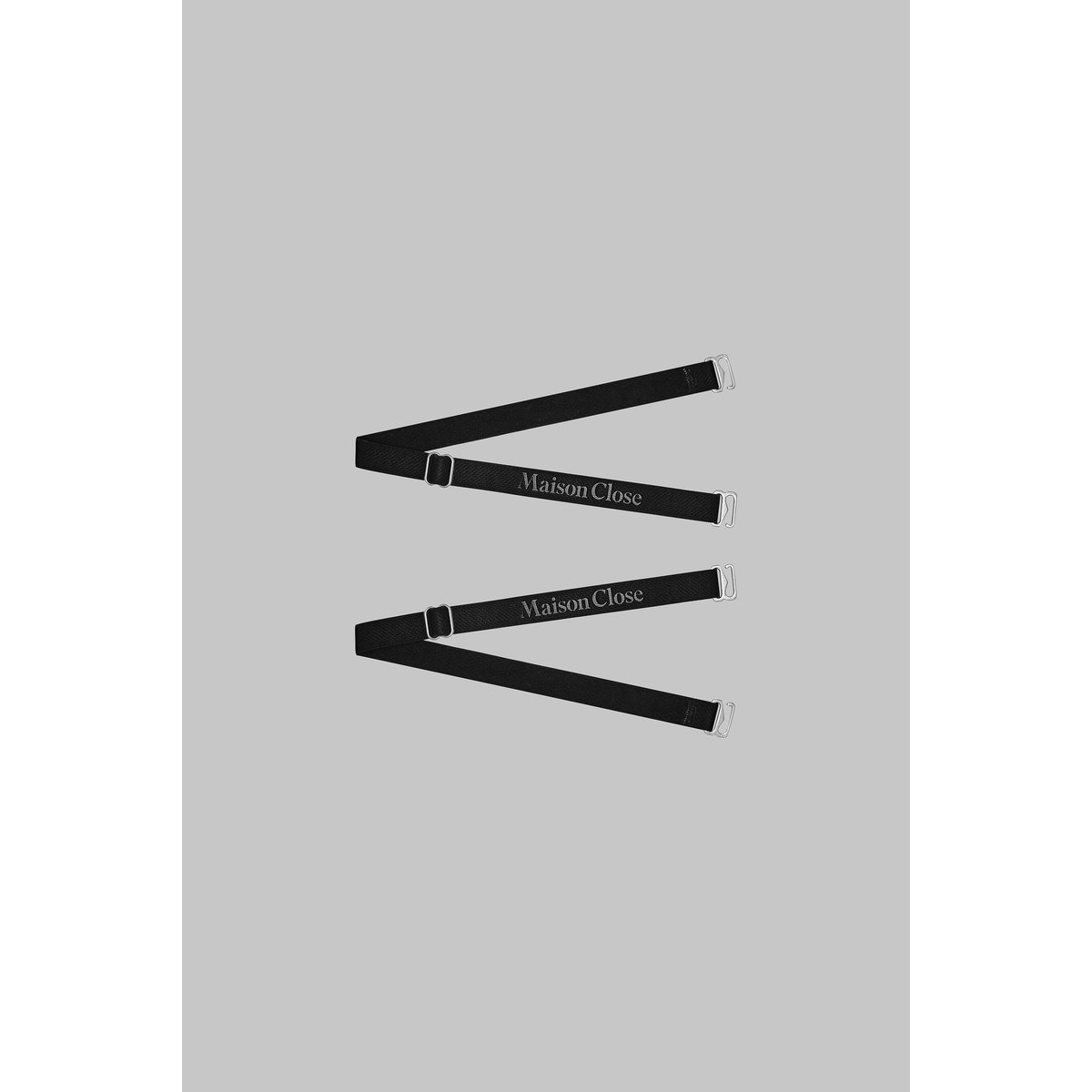 Elastiques pour string SIGNATURE noir/argent, MAISON CLOSE