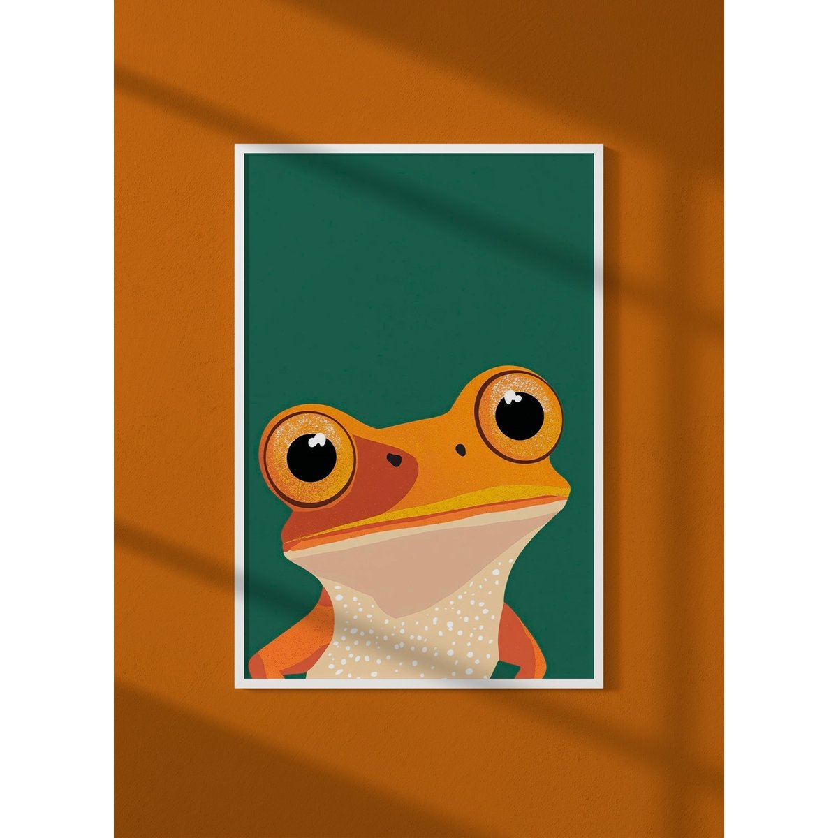 Affiche Grenouille rigolote blanc, L'AFFICHERIE