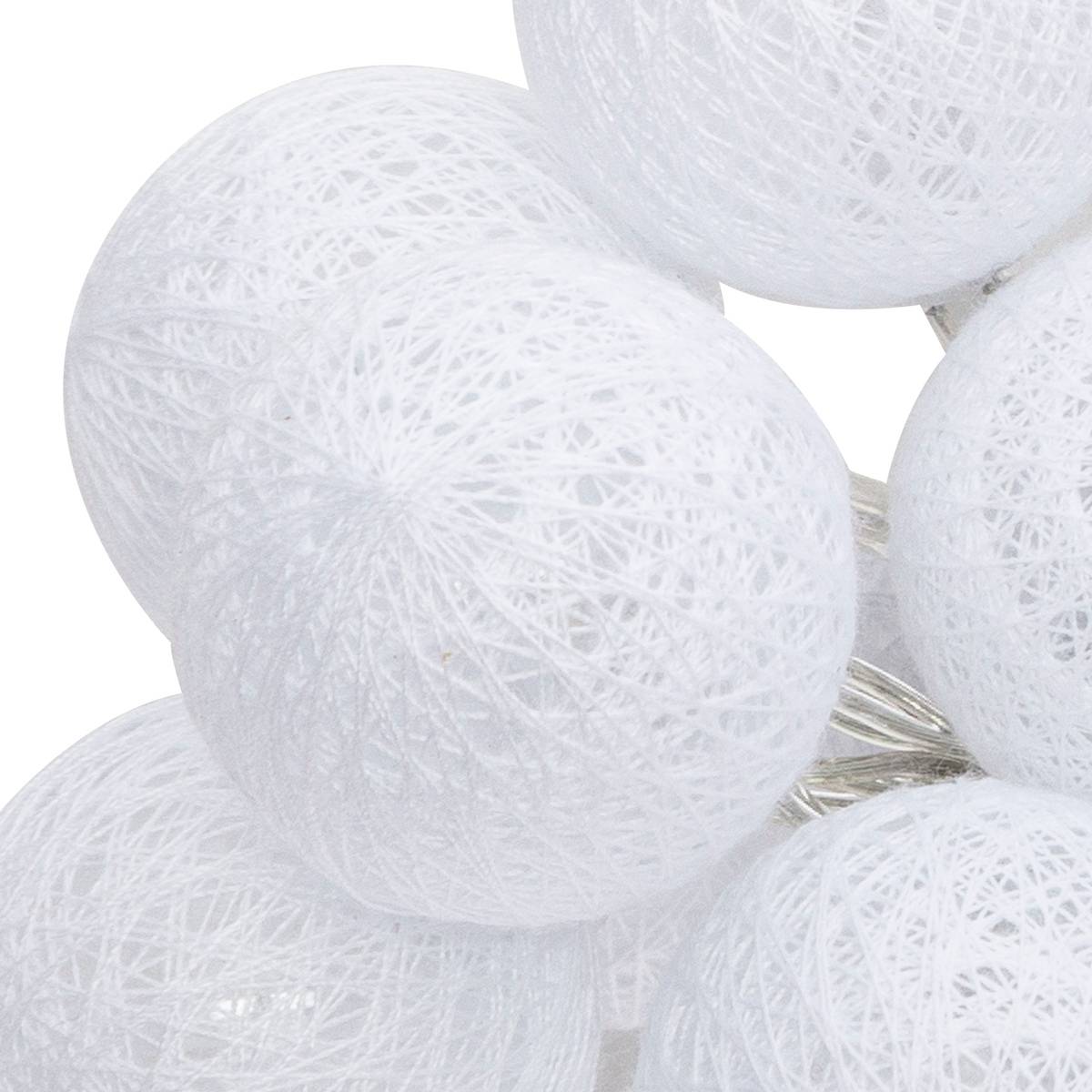 Guirlande LED 16 boules à pile TARA blanc, ATMOSPHERA