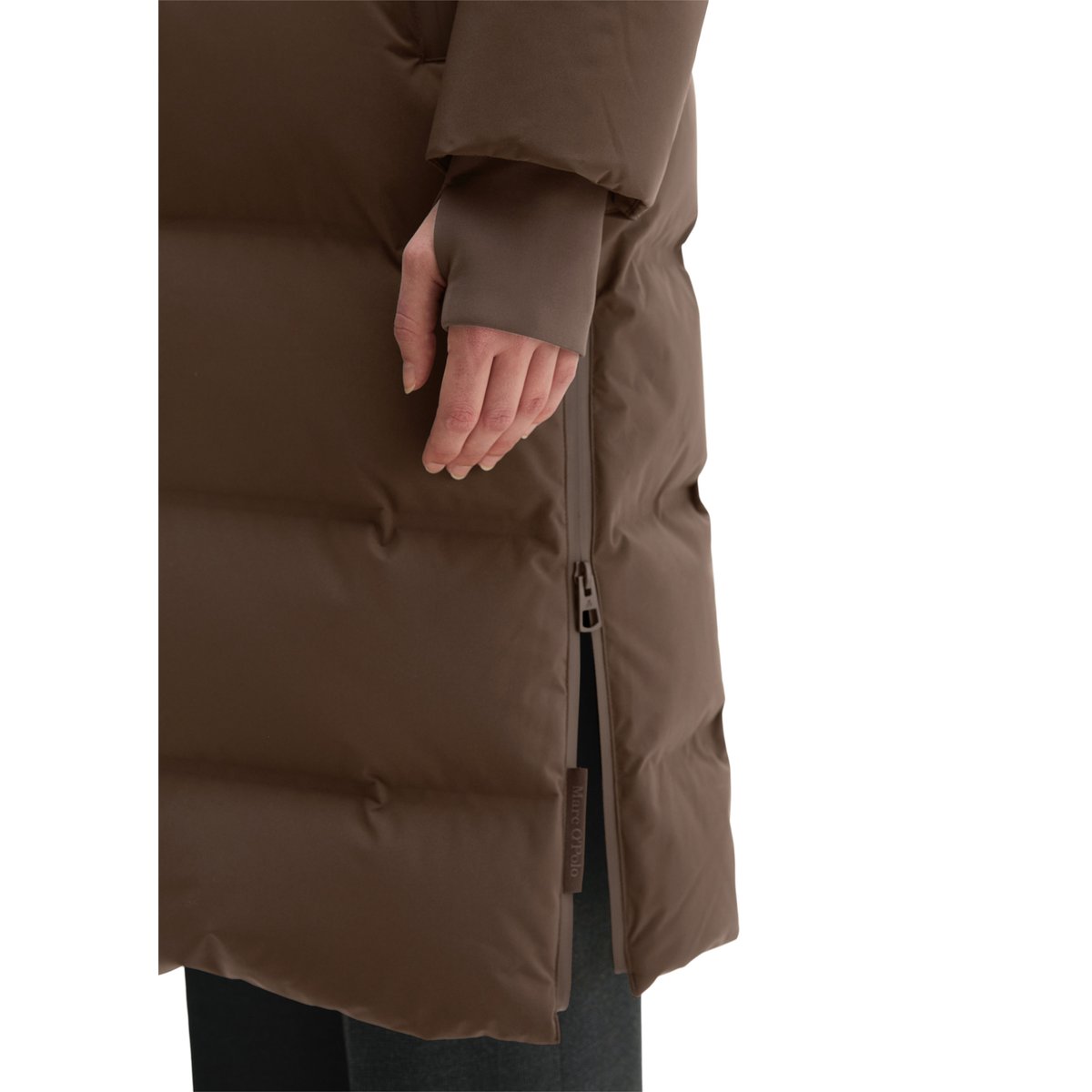 Manteau en duvet MOP x Function en tissu technique imperméable à deux couches marron, MARC O'POLO