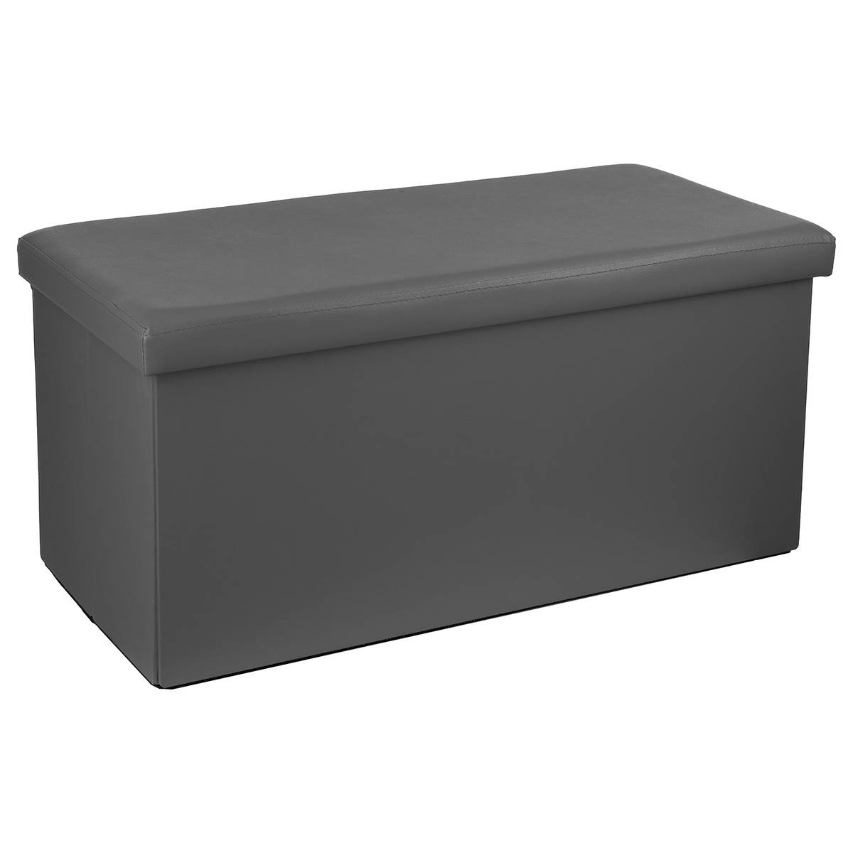 Banc coffre de rangement pliable AKENO gris, ATMOSPHERA