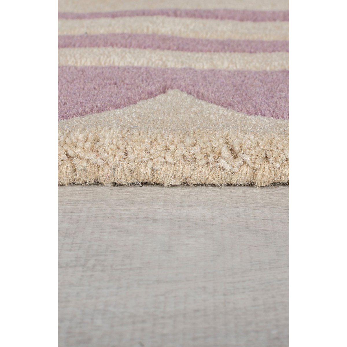 Tapis de couloir en laine à bordure festonné LOIS violet, FLAIR RUGS