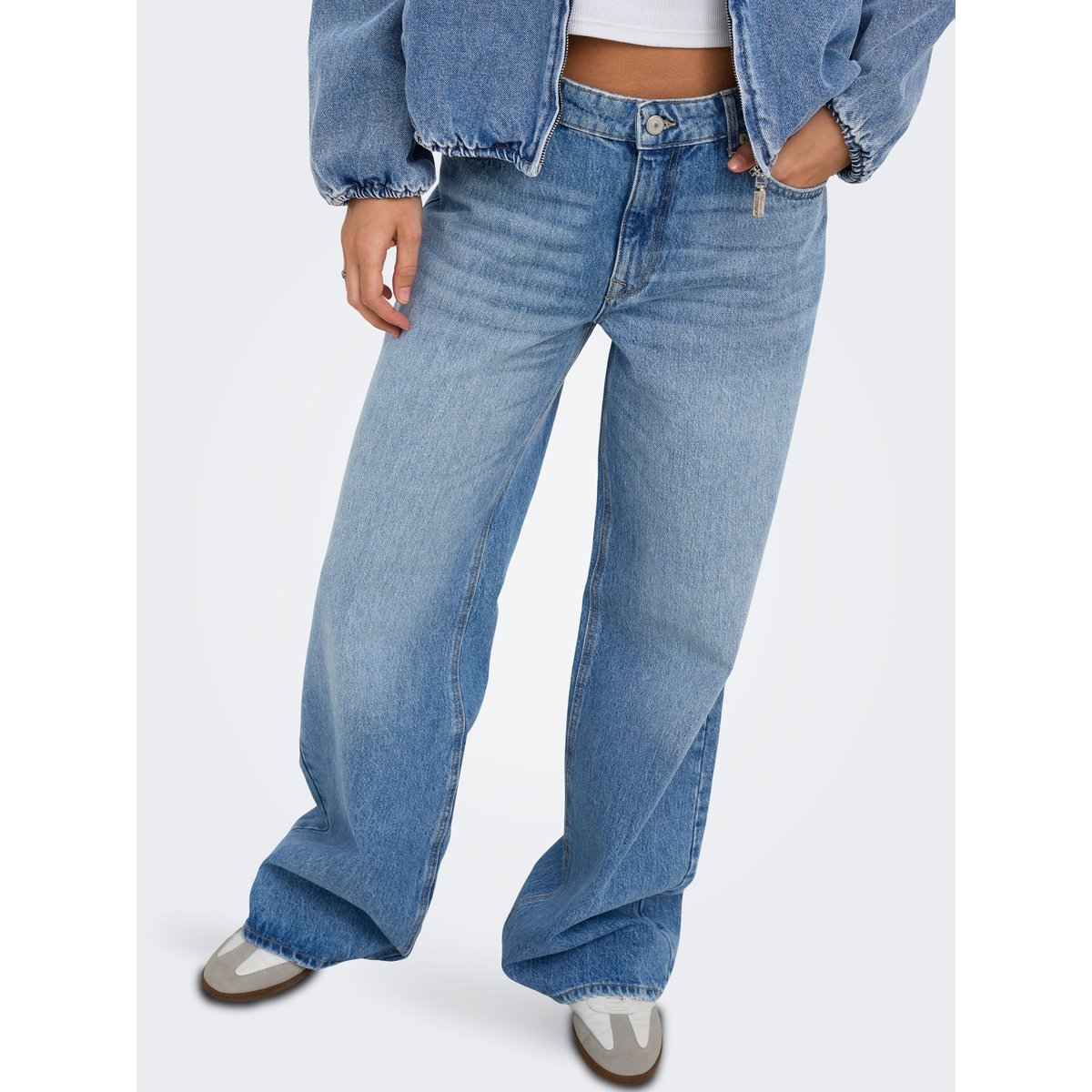 Jean À Jambe Large medium blue denim, ONLY