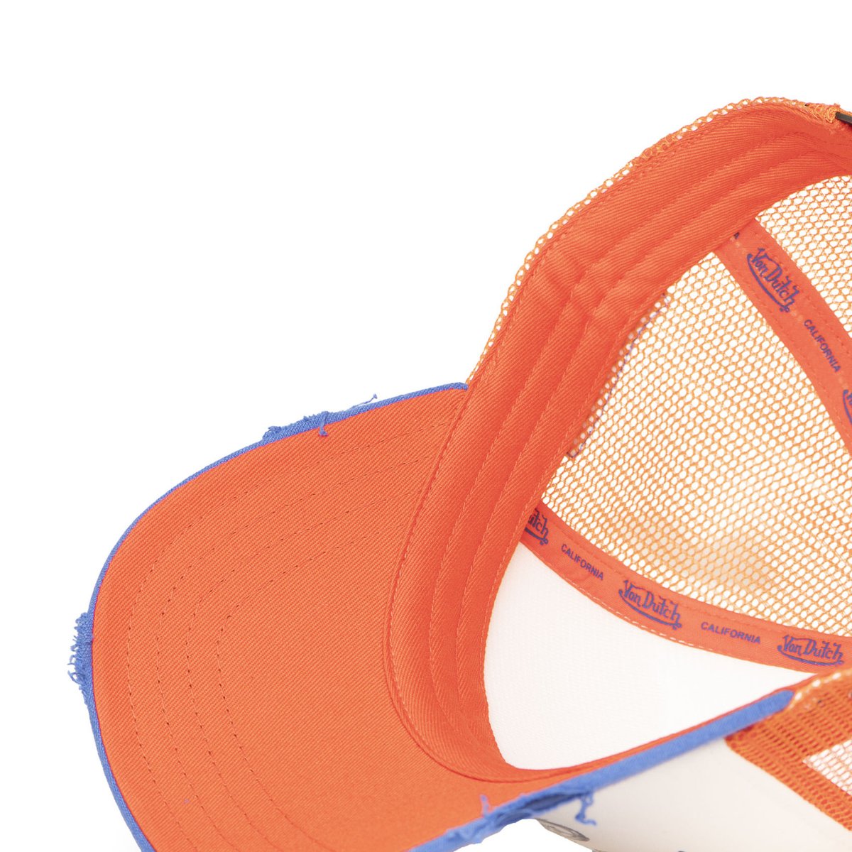 Casquette trucker Crew blanc/orange/bleu, VON DUTCH