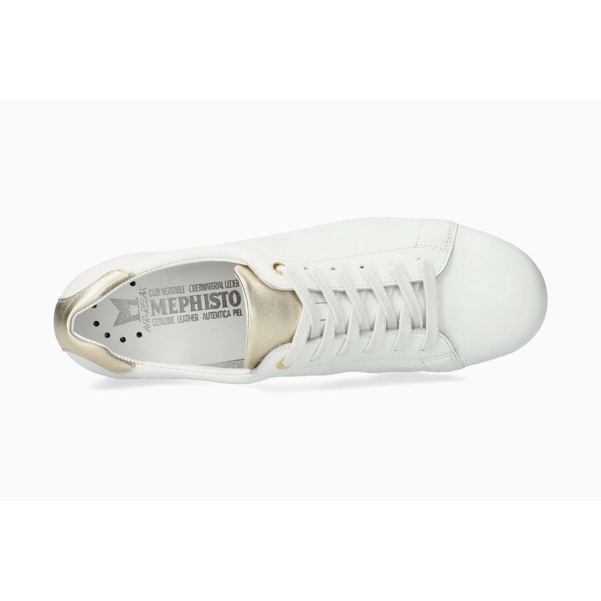 Baskets en cuir BESSY blanc pur 5149, MEPHISTO