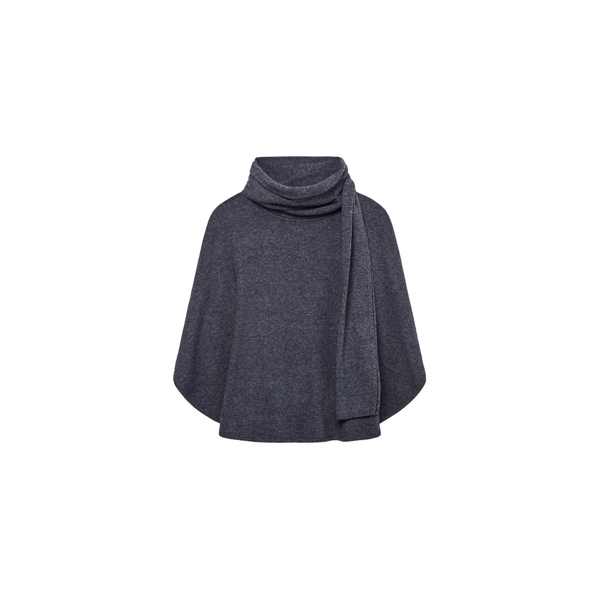 Poncho ample col roulé HICHARPA gris, CAROLL