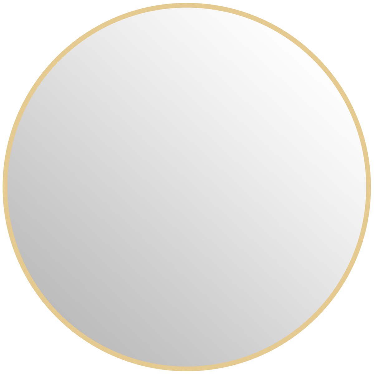 Miroir de salle de bains Verre trempé Or jaune, HOMCOM