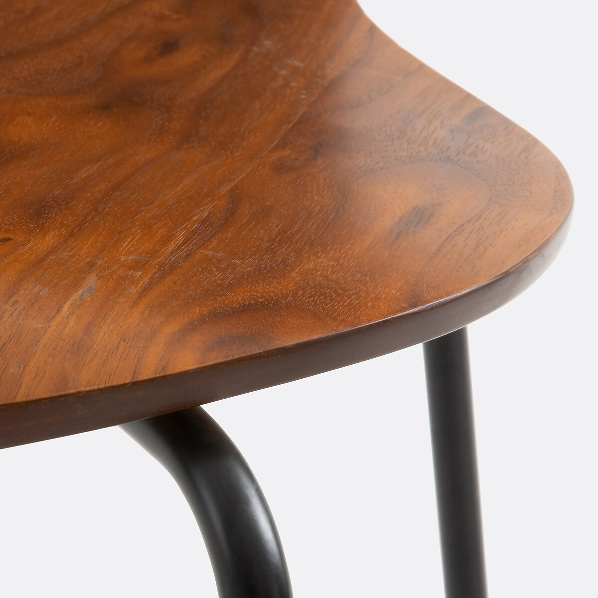 Lot de 2 chaises empilables, Lenon noir/teinté noyer, LA REDOUTE INTERIEURS