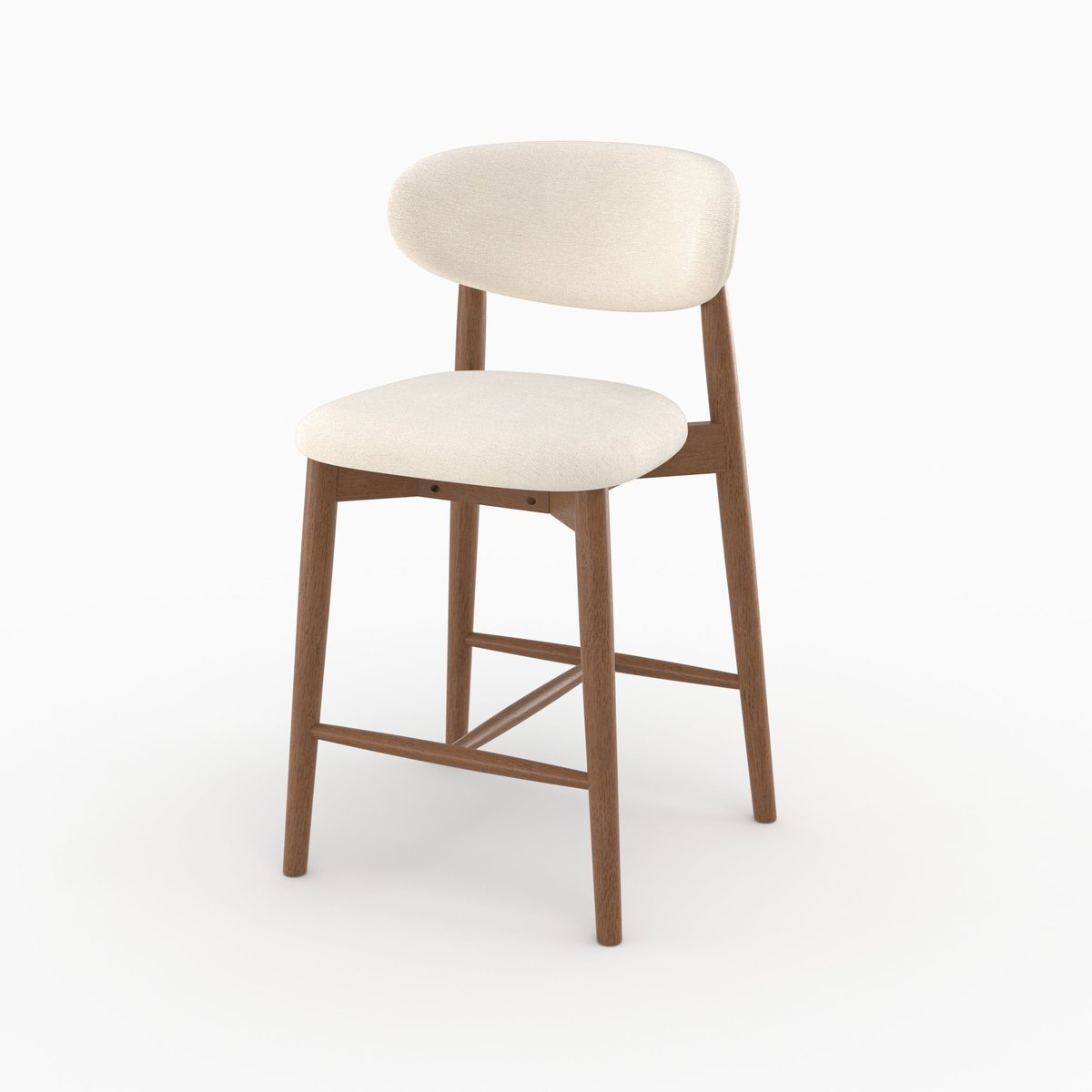 Chaise de bar Yuna tissu - YUNA beige, MAISON PAVANE