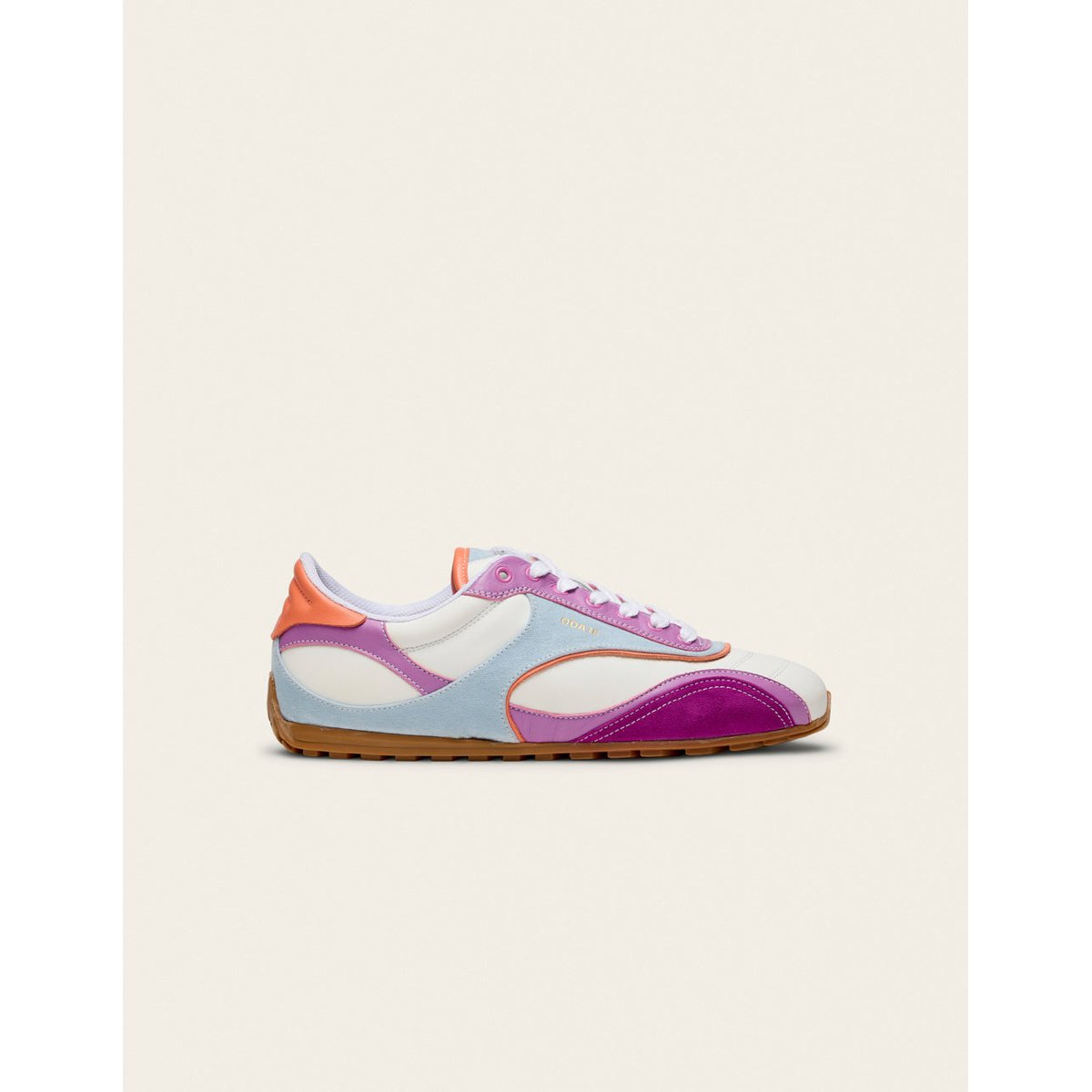 Baskets basses CHANTUA lilas turquoise orange, ODAJE