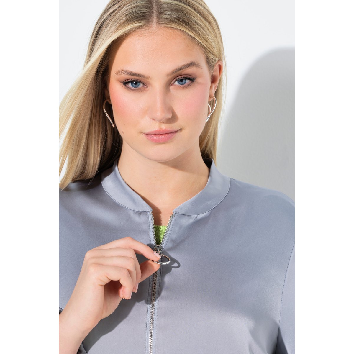Blouson coupe évasée gris roche, ULLA POPKEN