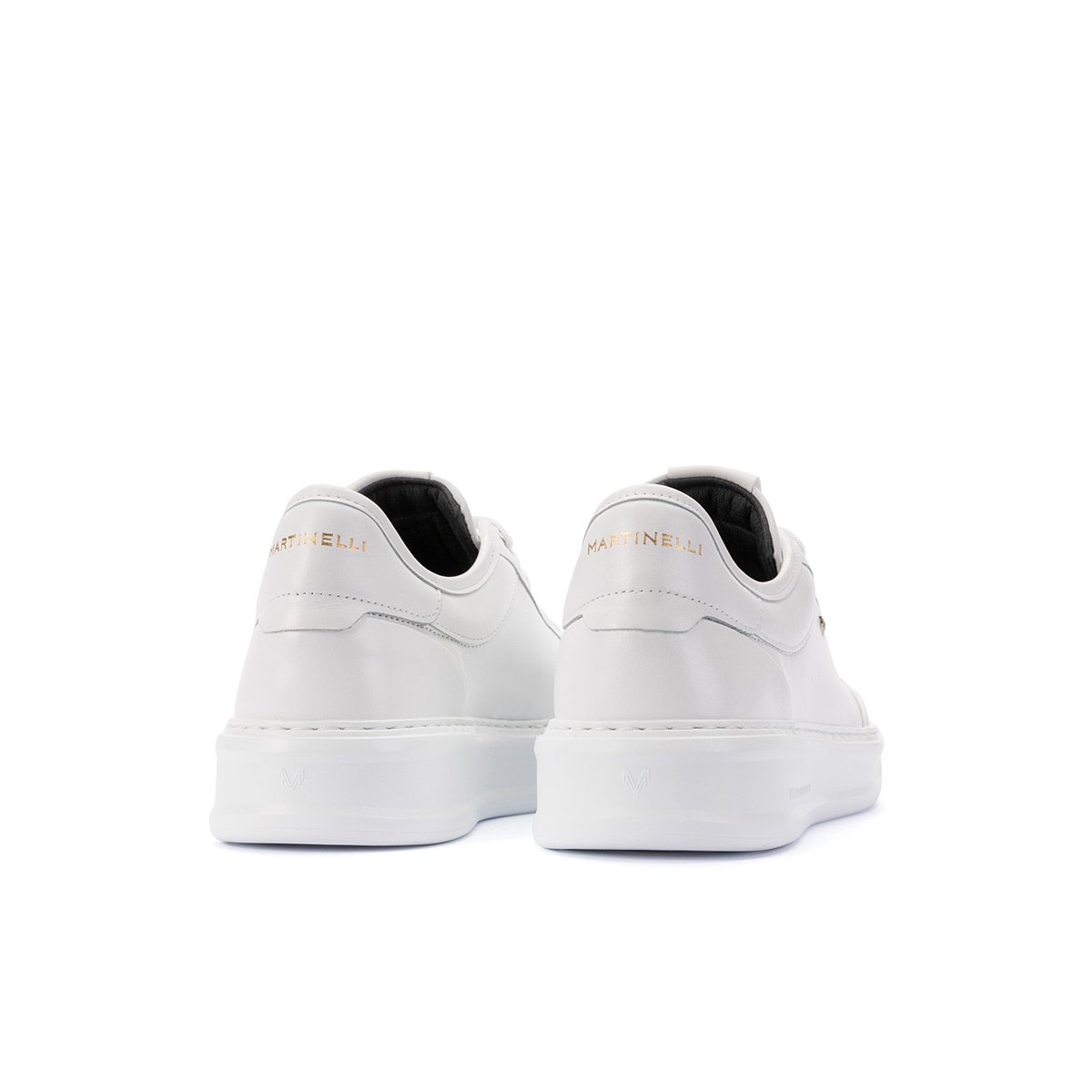 Baskets cuir Sullivan blanco, MARTINELLI