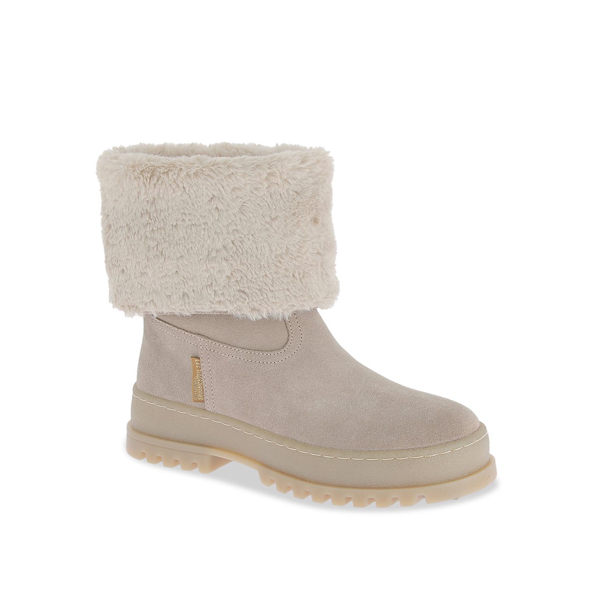 Bottes en cuir à talon plateforme VELVET sable, LES TROPEZIENNES PAR M.BELARBI