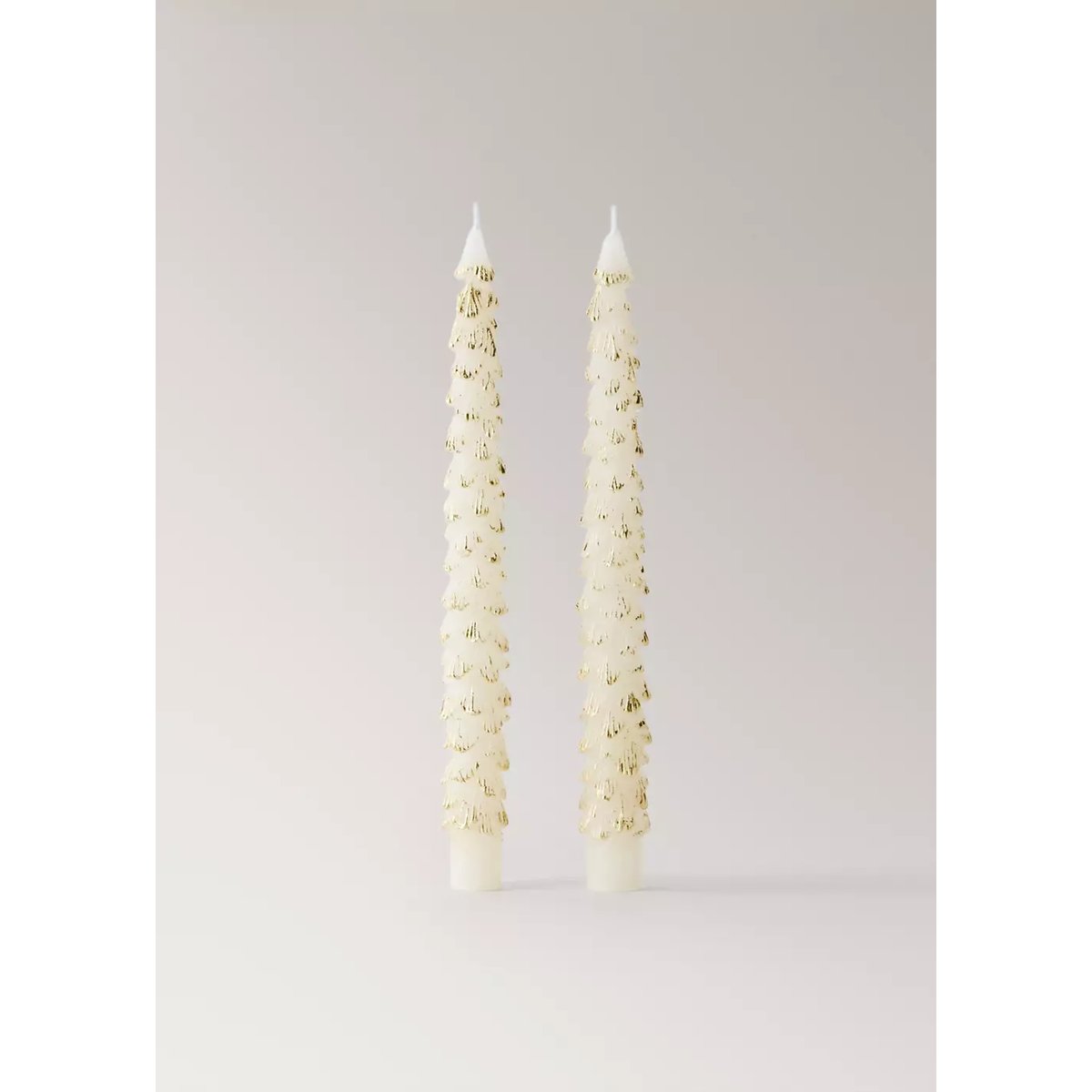 Lot 2 bougies sapin or, MANGO HOME