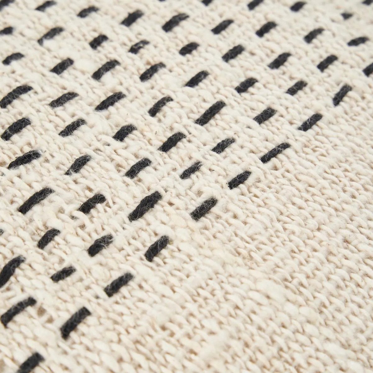 Housse de coussin en coton MISTY noir beige, BAZAR BIZAR