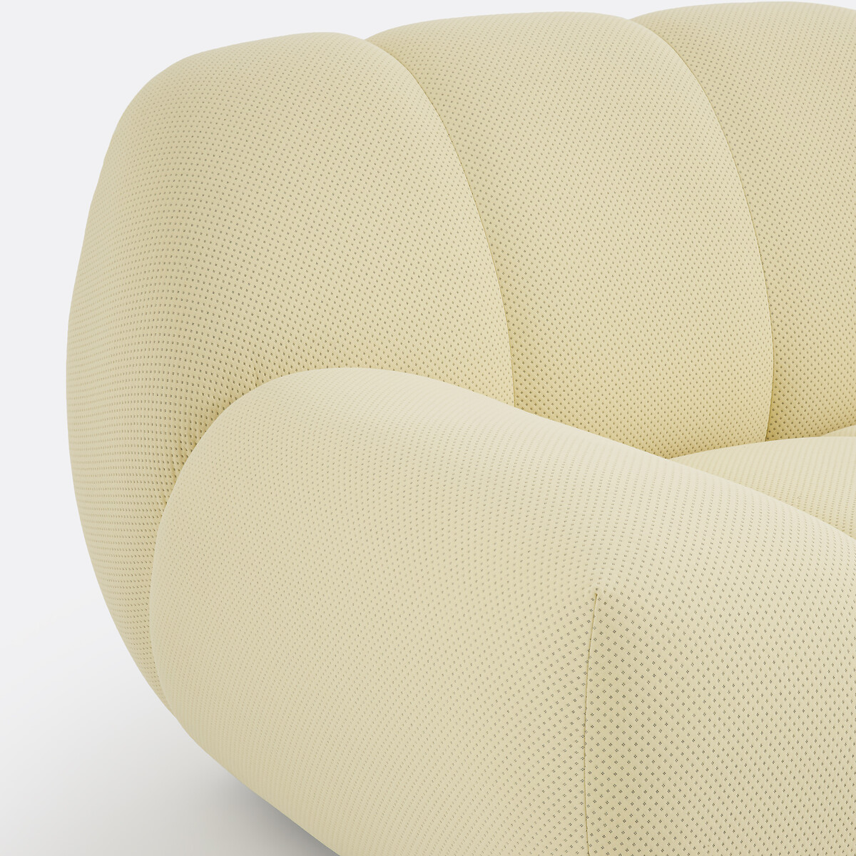 XL-Sessel, gesteppter Stoff, NURIA gelb, LA REDOUTE INTERIEURS