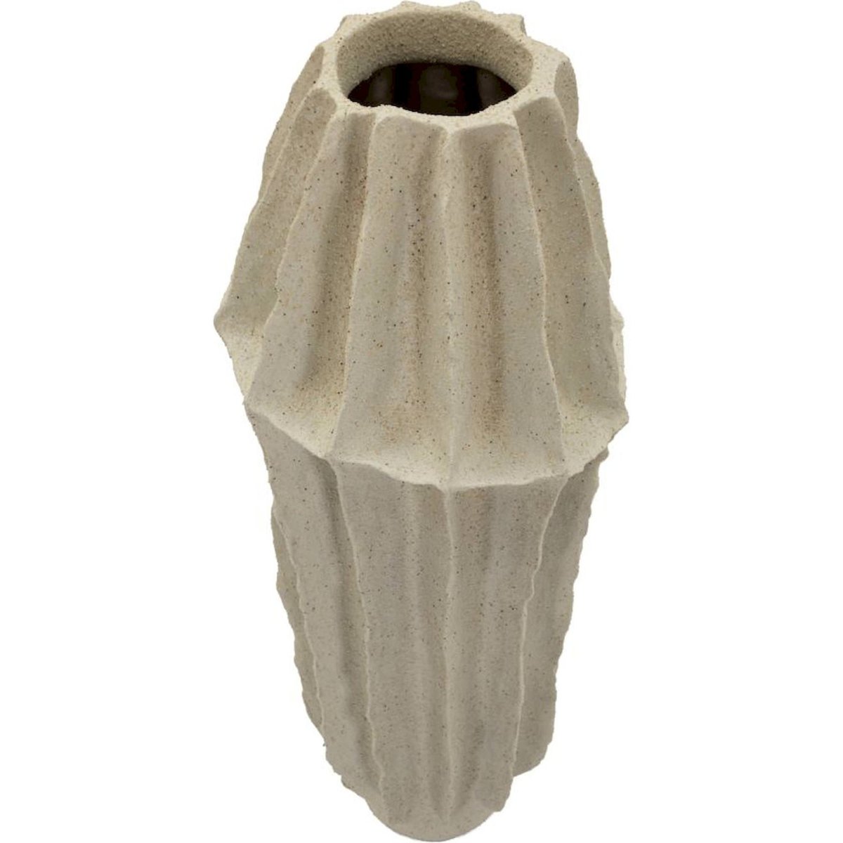Vase facetté style japonais MODERN sable, RECOLLECTION