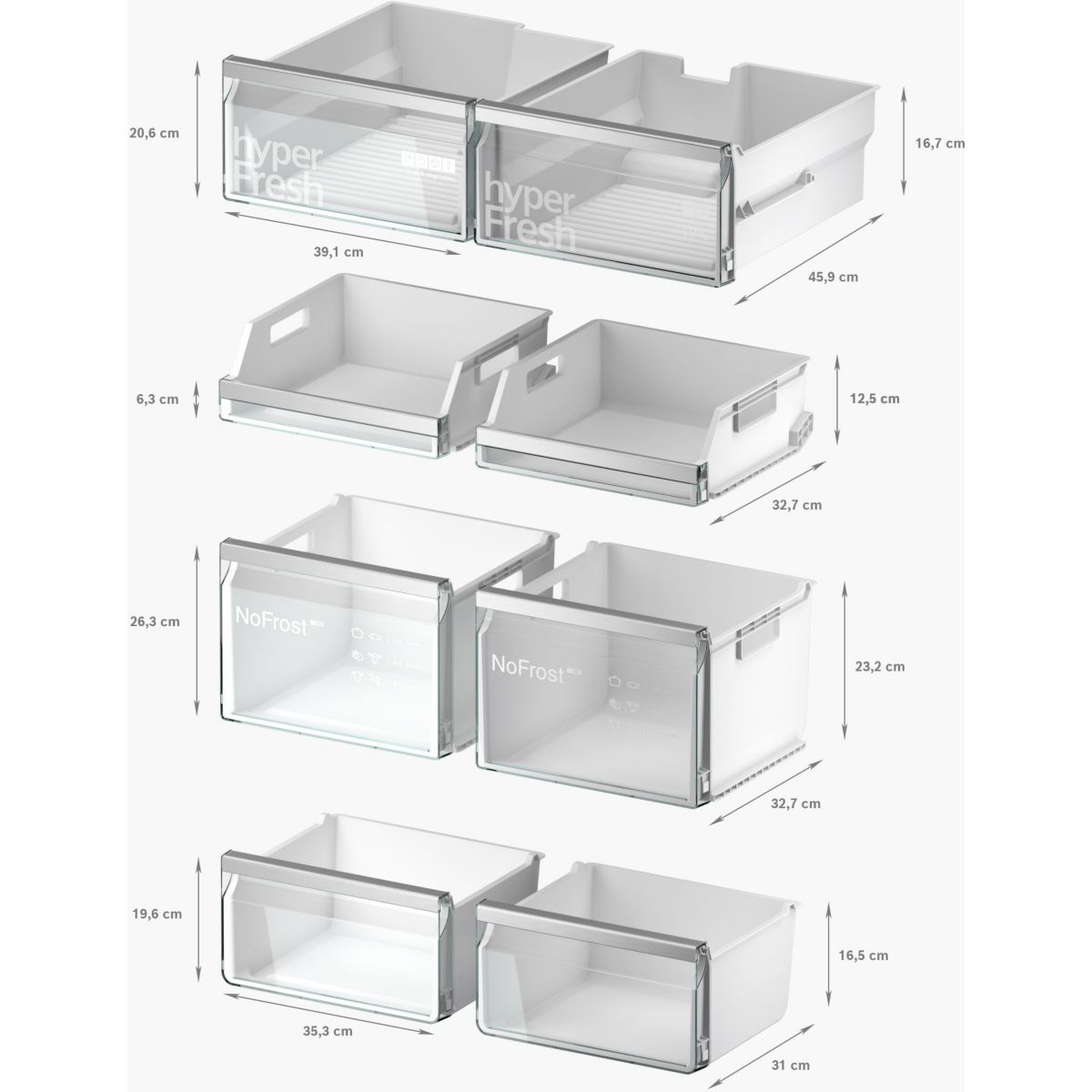 Réfrigérateur multi portes KF96DPXEA iQ700, Tiroirs hyperFresh 0°C couleur unique, SIEMENS