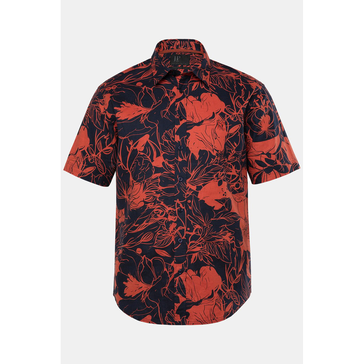 Chemise en lin mélangé terre cuite, JP1880