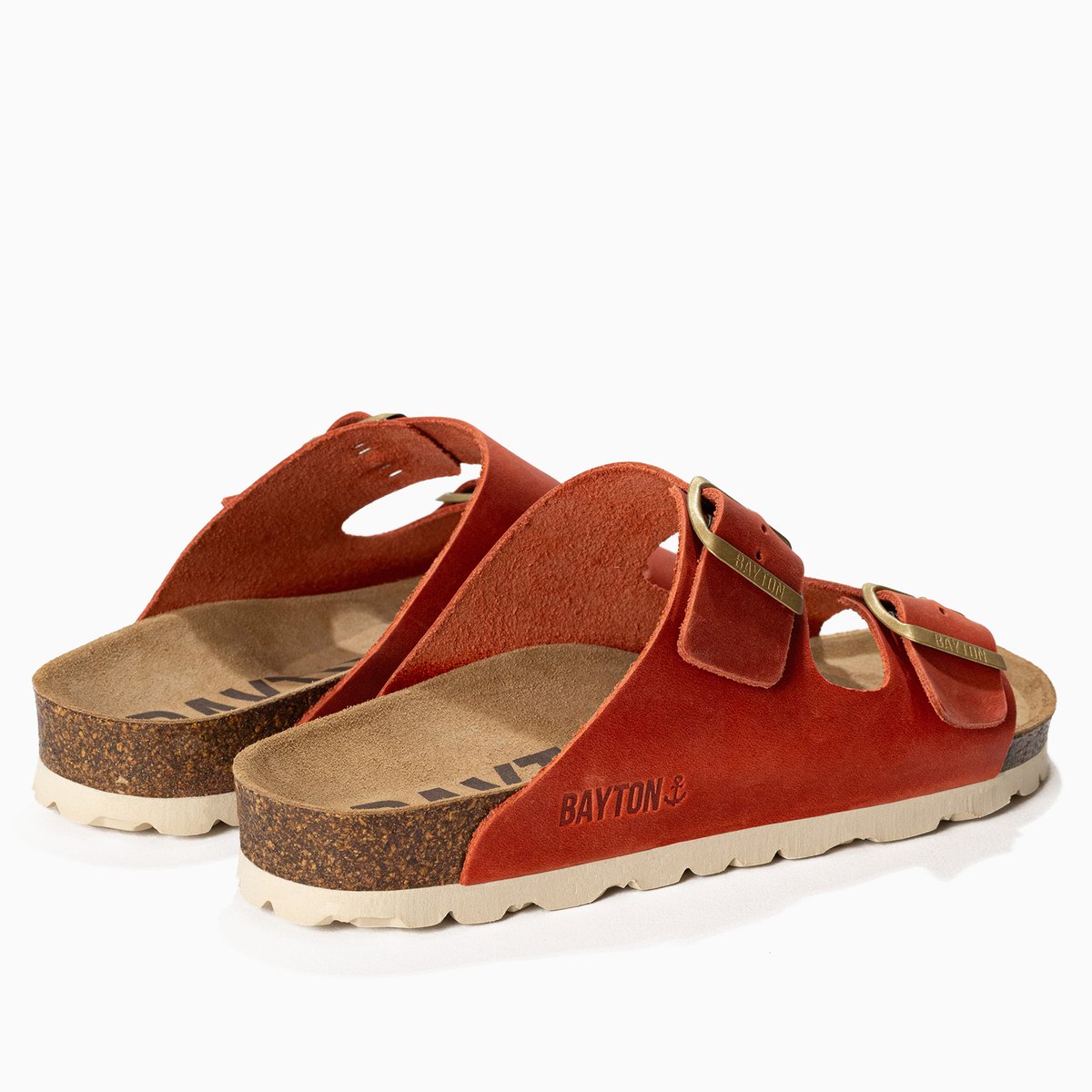Sandales en cuir ATLAS orange, BAYTON
