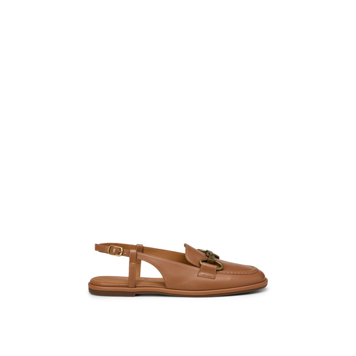 Molette slingback modèle Alva en cuir de vache noble braun, MARC O'POLO