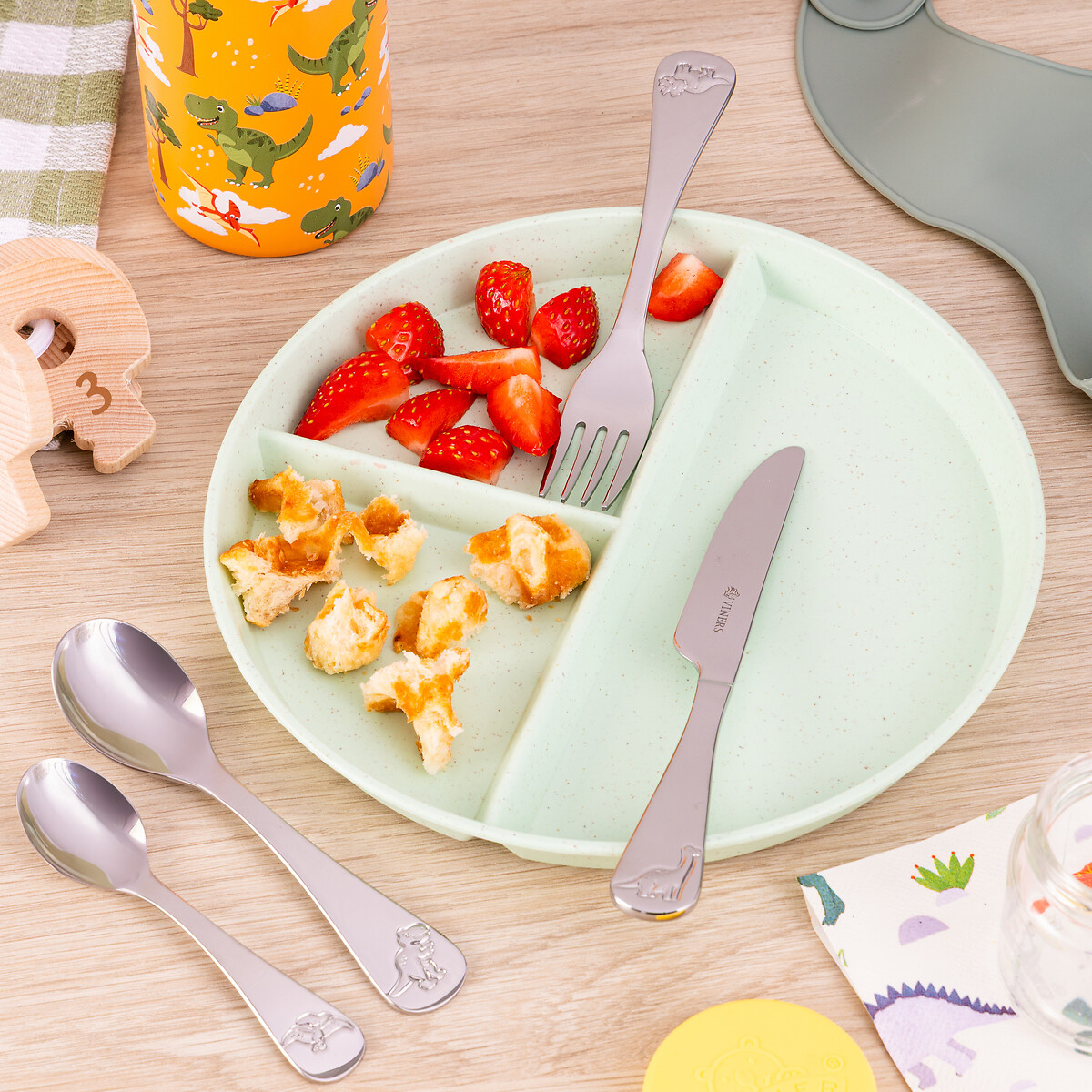 4-Piece Kids Believe Cutlery Set purple, VINERS