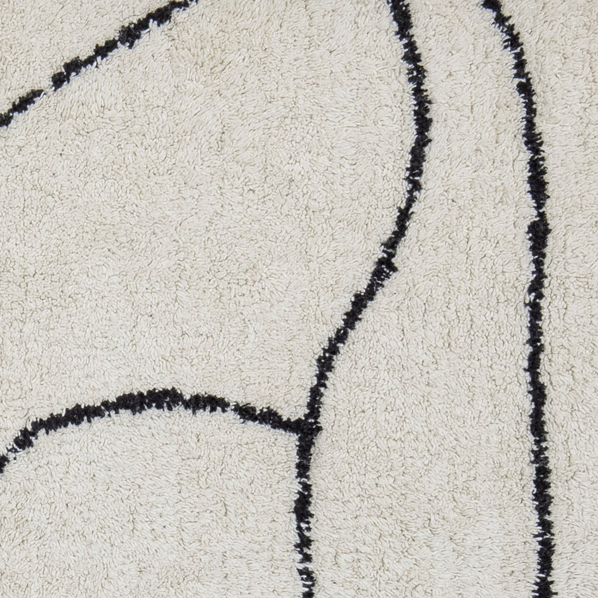 Tapis en coton avec formes organiques - VIGA beige et gris, BLOOMINGVILLE