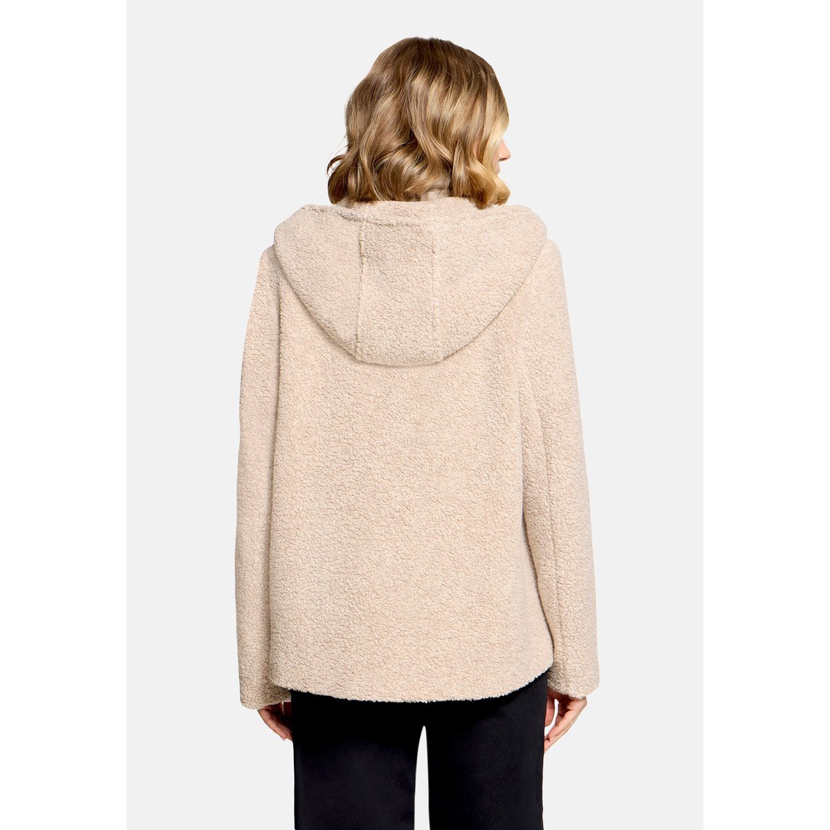 Veste en laine à capuche light sand, GIL BRET