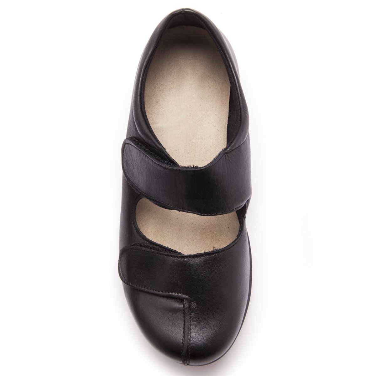 Derbies cuir pour pieds ultra-sensibles noir, PEDICONFORT
