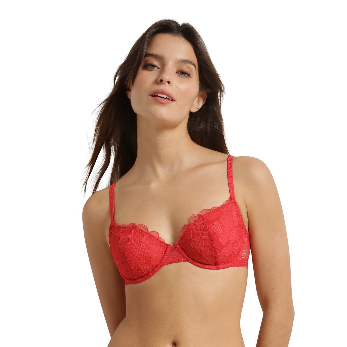 Soutien-gorge emboîtant avec armatures Red Love rouge, DIM