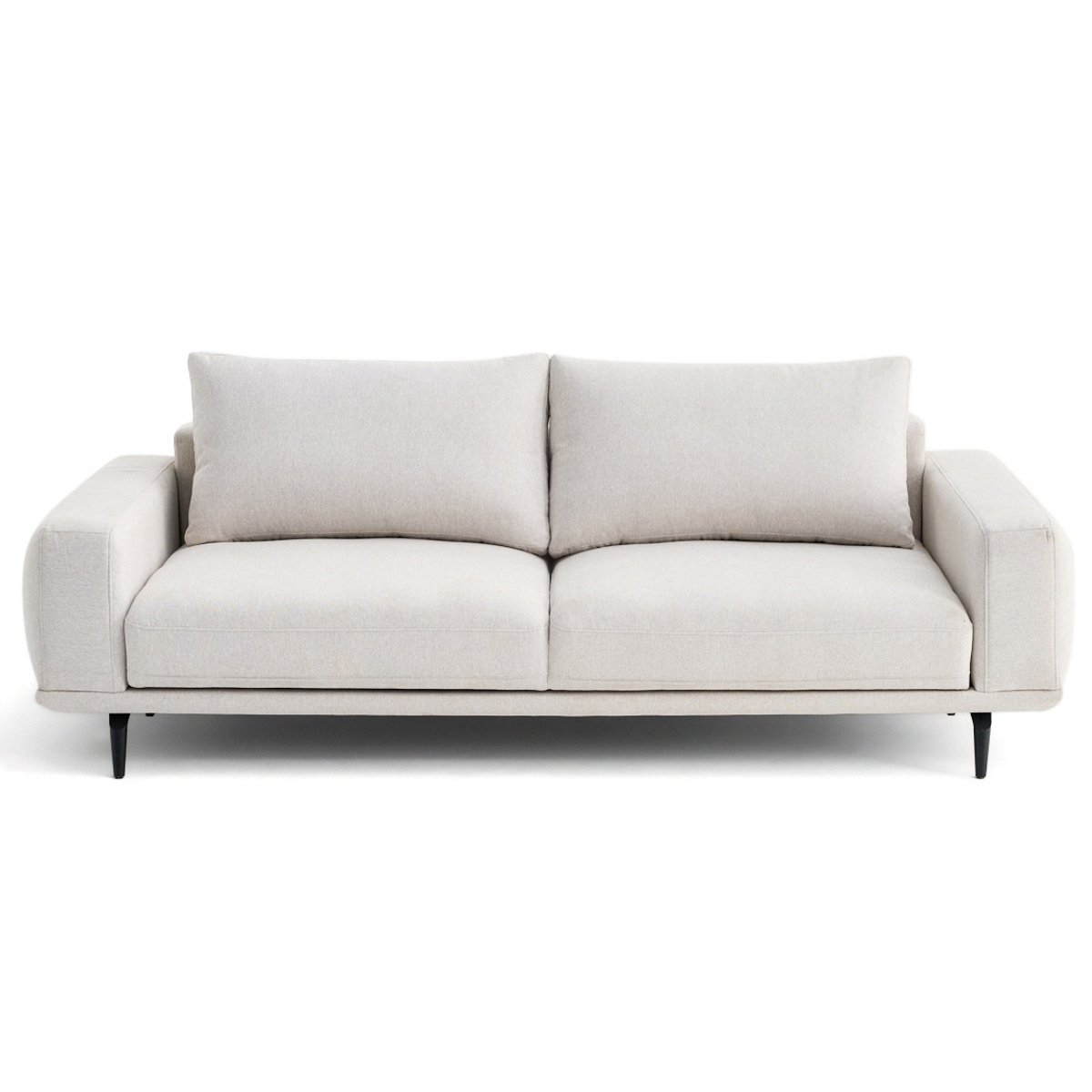 canapé droit 3 places convertible en tissu, VICENCE beige, BEST MOBILIER