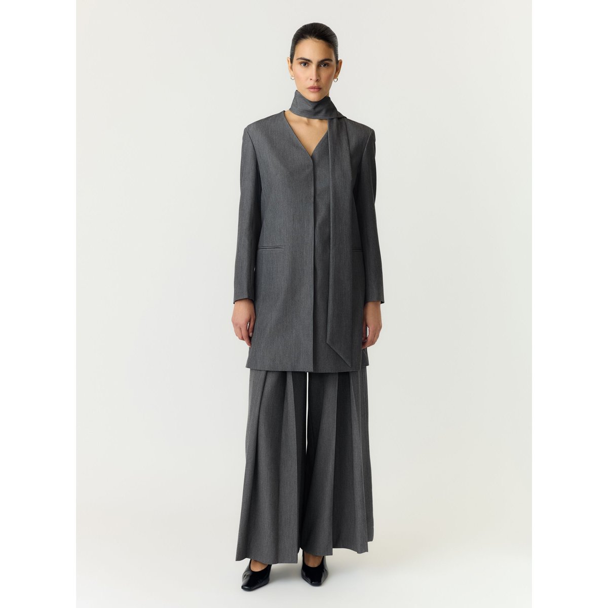 Mini-Robe gris - medium grey melange1, YAS