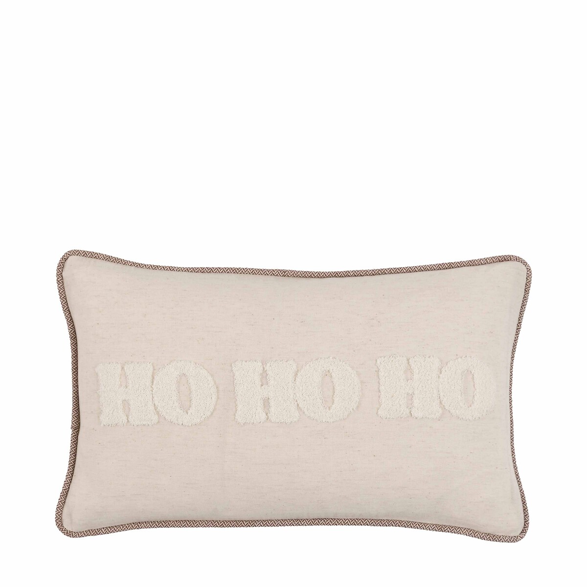 Eco Plush Hohoho Embroidered Cushion natural, ÉDITÉ